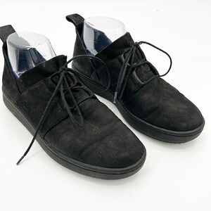 Eileen Fisher Kipling Black Sneakers Lace up‎ Tumbled Nubuck leather Shoes Sz 8